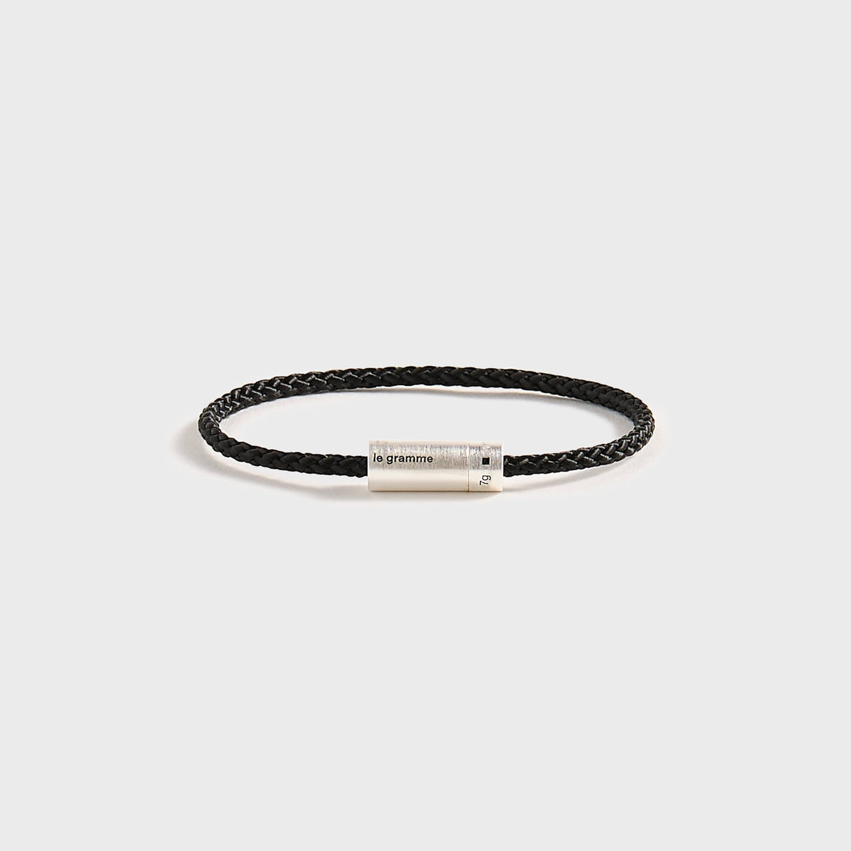 Le Gramme 7g Brushed Nato Cable Bracelet - Silver / Black | Kith Silver / Black