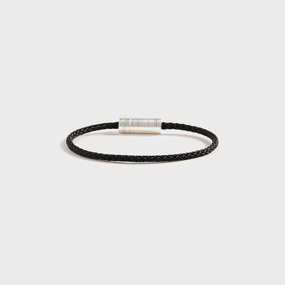 Le Gramme 7g Brushed Nato Cable Bracelet - Silver / Black | Kith Silver / Black