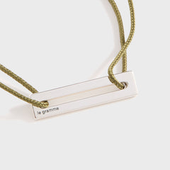 Le Gramme 1.7g Sterling Silver Khaki Cord Bracelet - Khaki | Kith Khaki