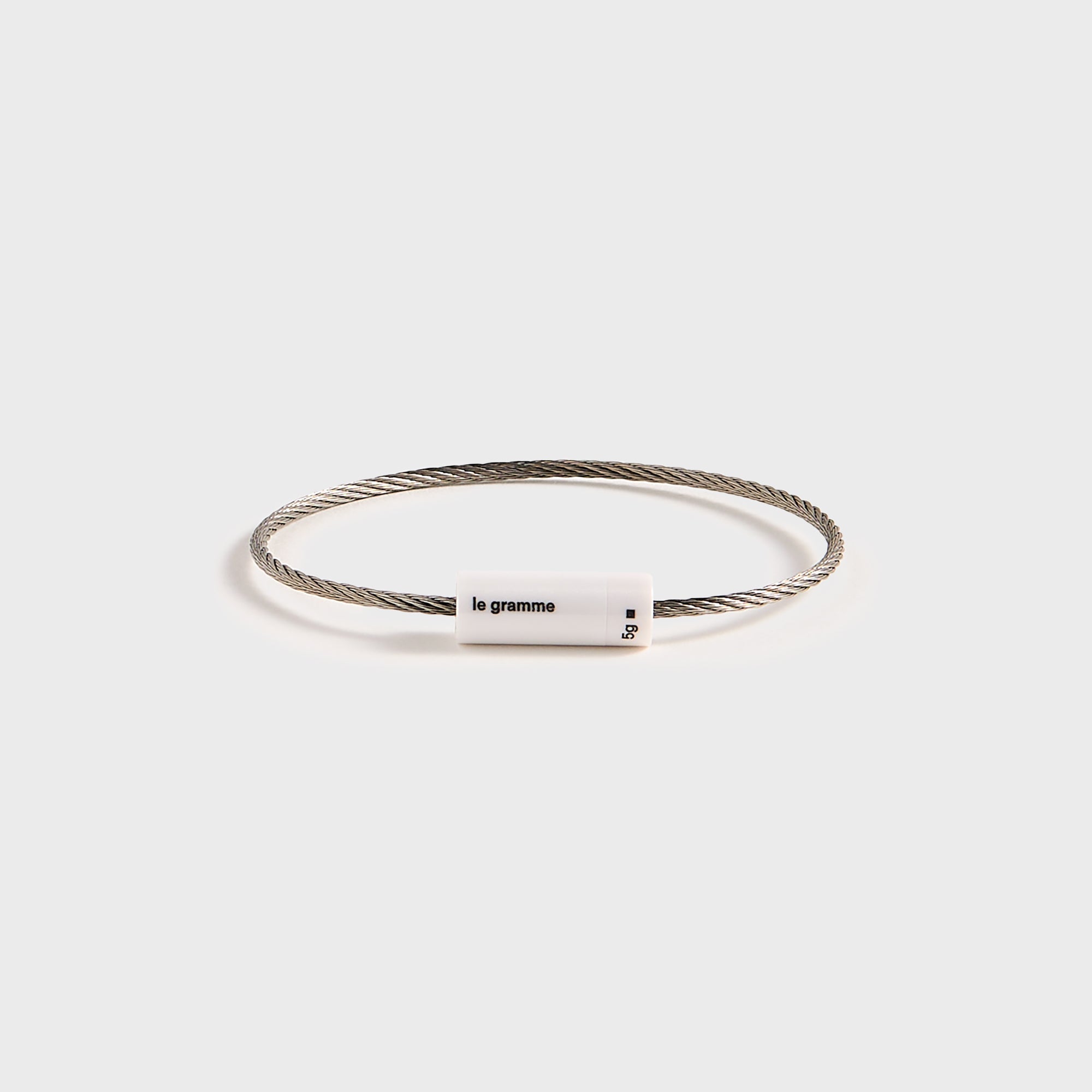 Le Gramme 5g Brushed White Ceramic Cable Bracelet - White | Kith White