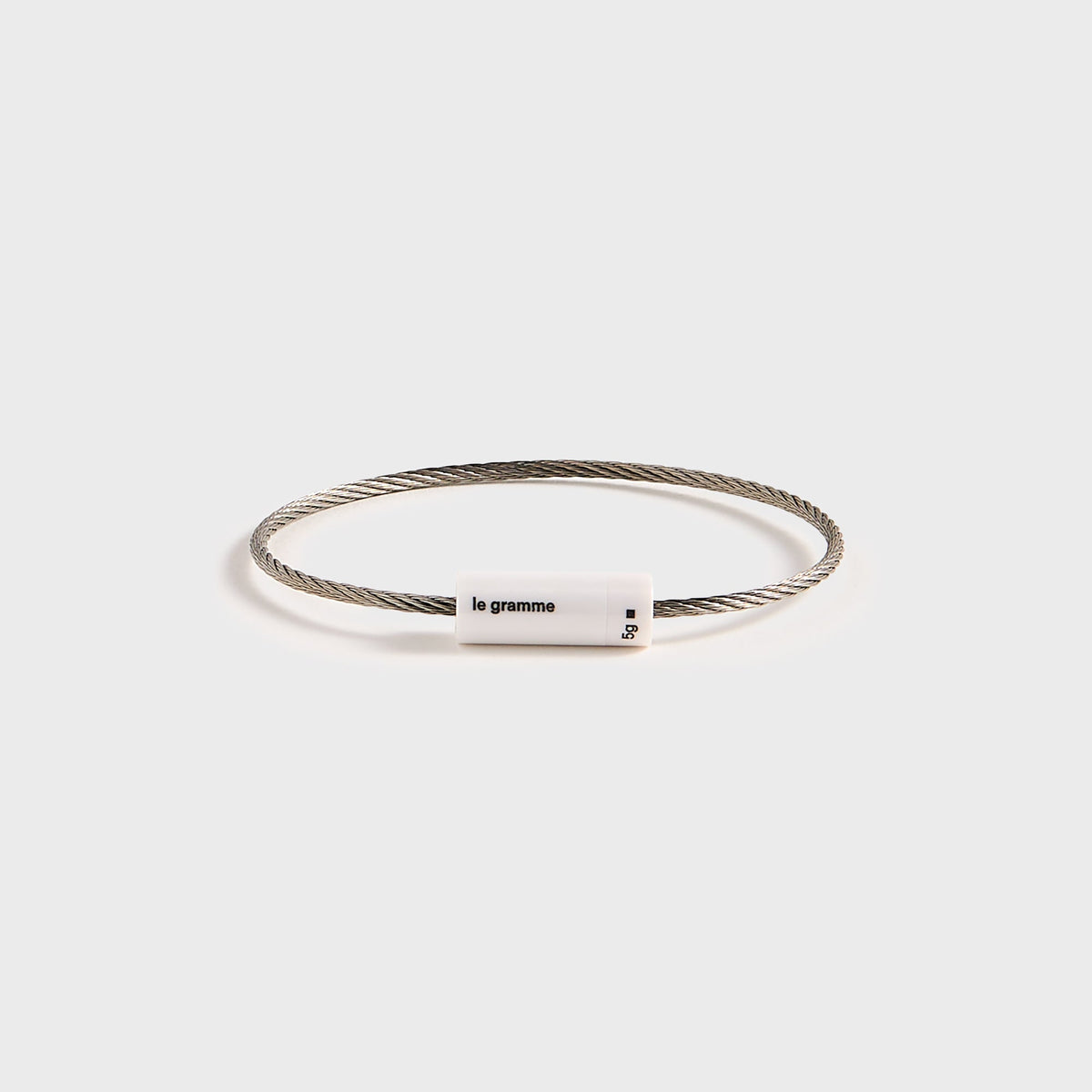 Le Gramme 5g Brushed White Ceramic Cable Bracelet - White | Kith White