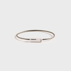 Le Gramme 5g Brushed White Ceramic Cable Bracelet - White | Kith White