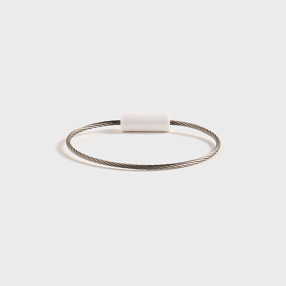 Le Gramme 5g Brushed White Ceramic Cable Bracelet - White | Kith White