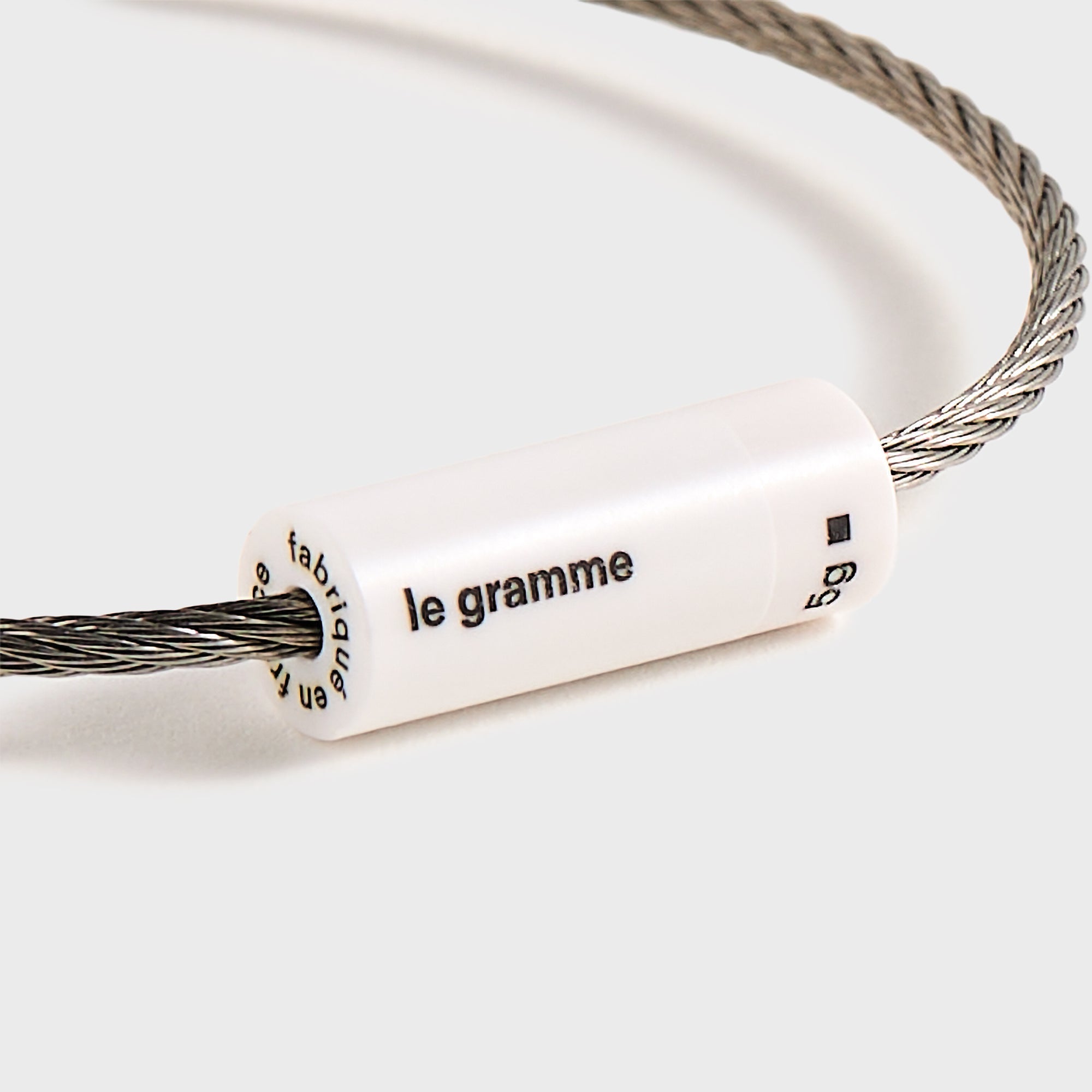 Le Gramme 5g Brushed White Ceramic Cable Bracelet - White | Kith White
