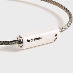 Le Gramme 5g Brushed White Ceramic Cable Bracelet - White | Kith White