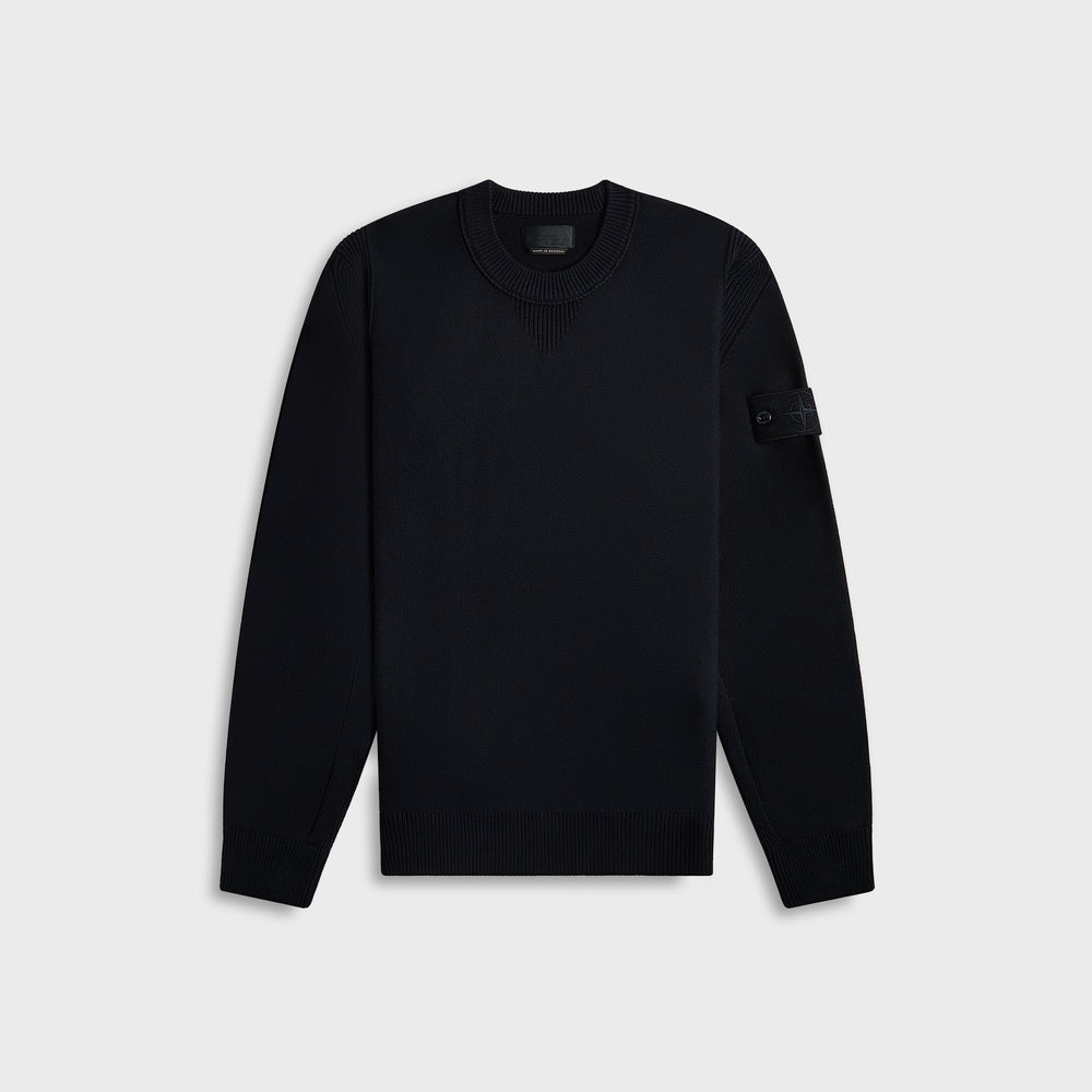 Stone Island Cotton Cashmere Ghost Piece Crewneck - Navy Blue | Kith Navy Blue