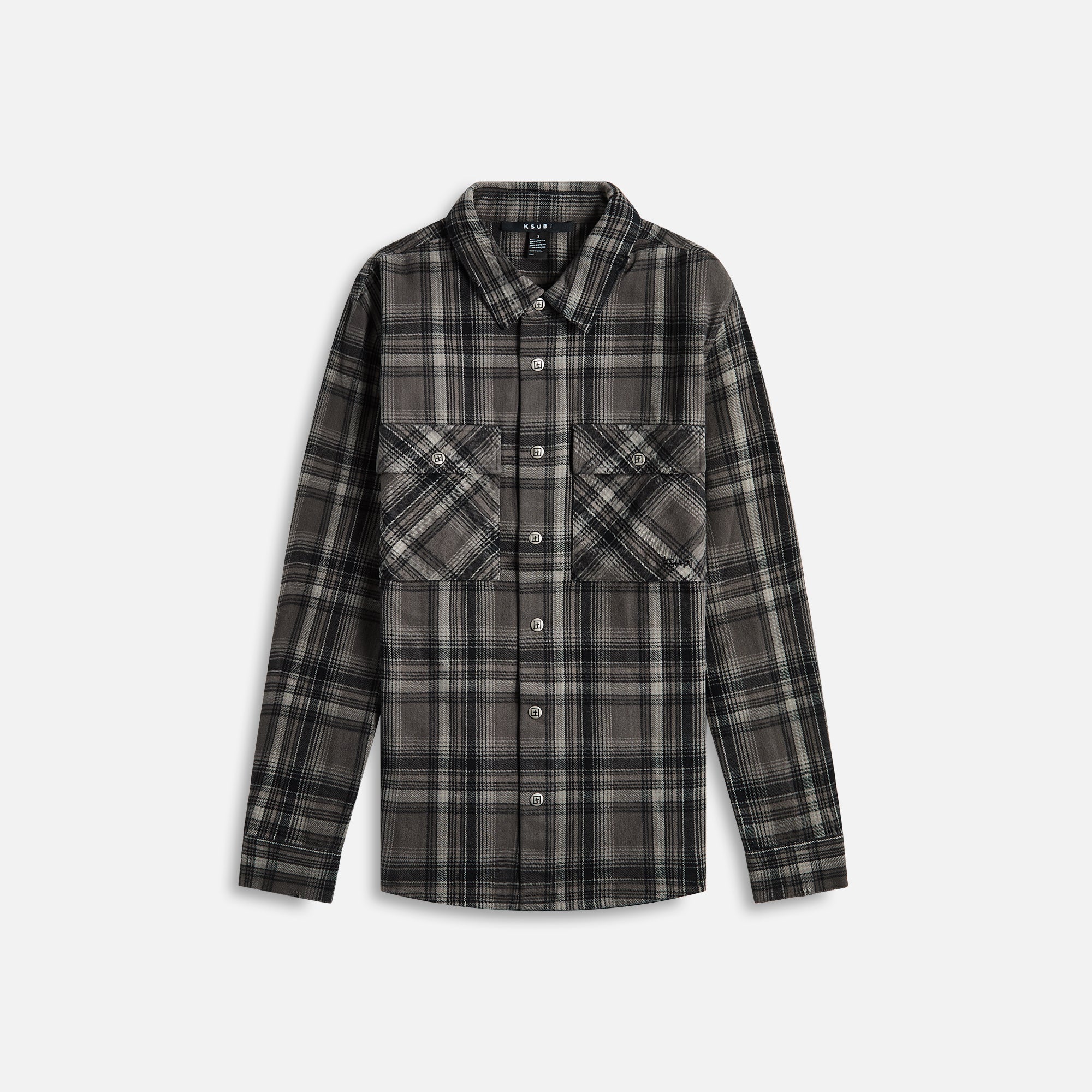 Ksubi Snakebite Shirt - Check Charcoal | Kith Check Charcoal