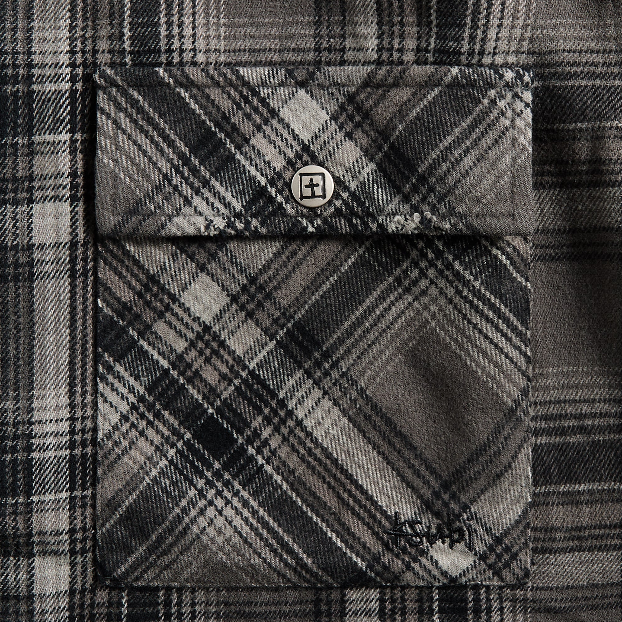 Ksubi Snakebite Shirt - Check Charcoal | Kith Check Charcoal