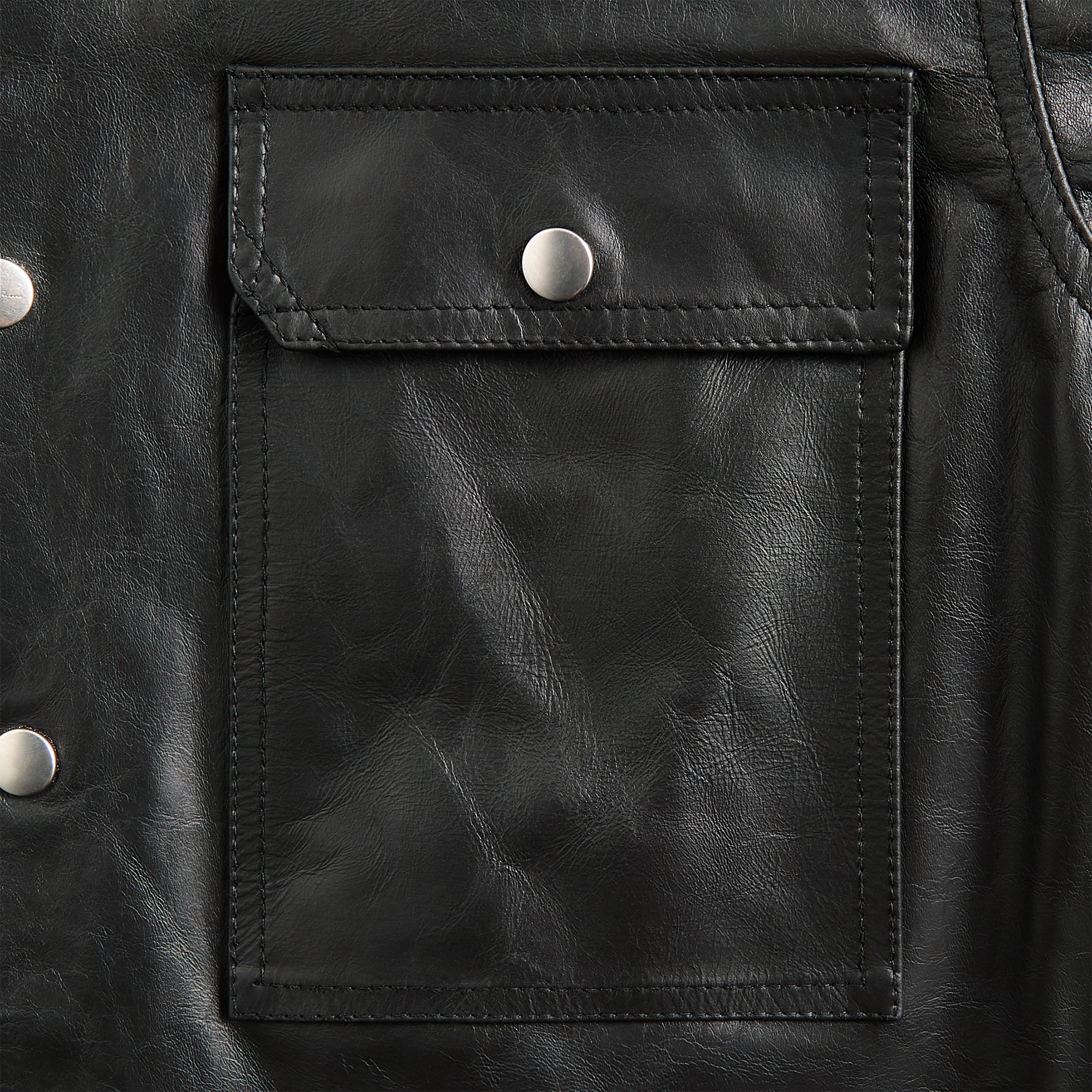 Rick Owens Giacca In Pelle Outershirt - Black | Kith Black