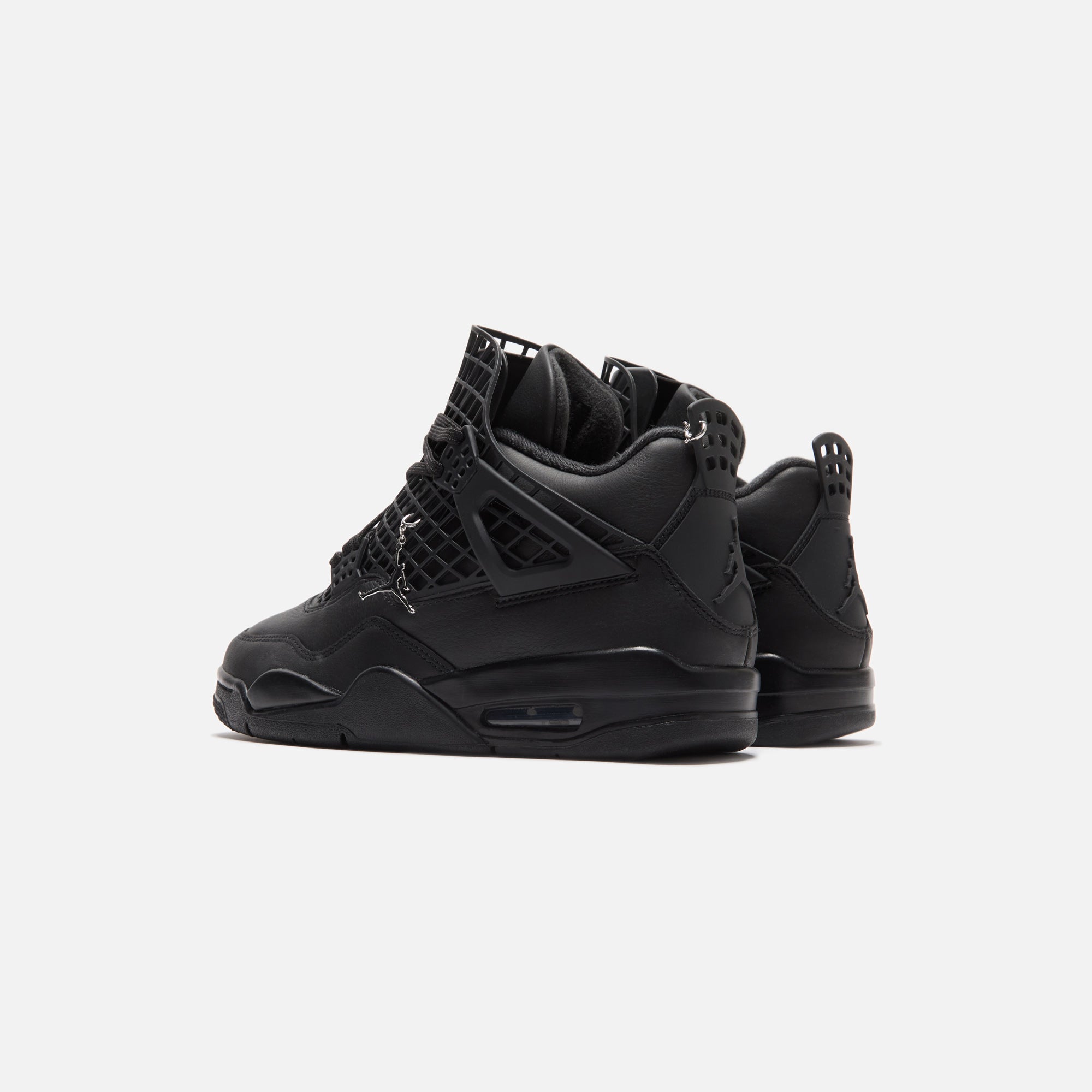 Nike WMNS Air Jordan 4 Net - Black / Metallic Silver | Kith Black / Metallic Silver