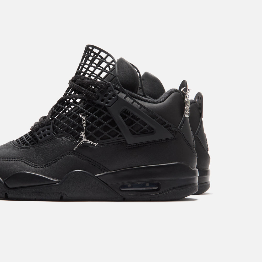 Nike WMNS Air Jordan 4 Net - Black / Metallic Silver | Kith Black / Metallic Silver
