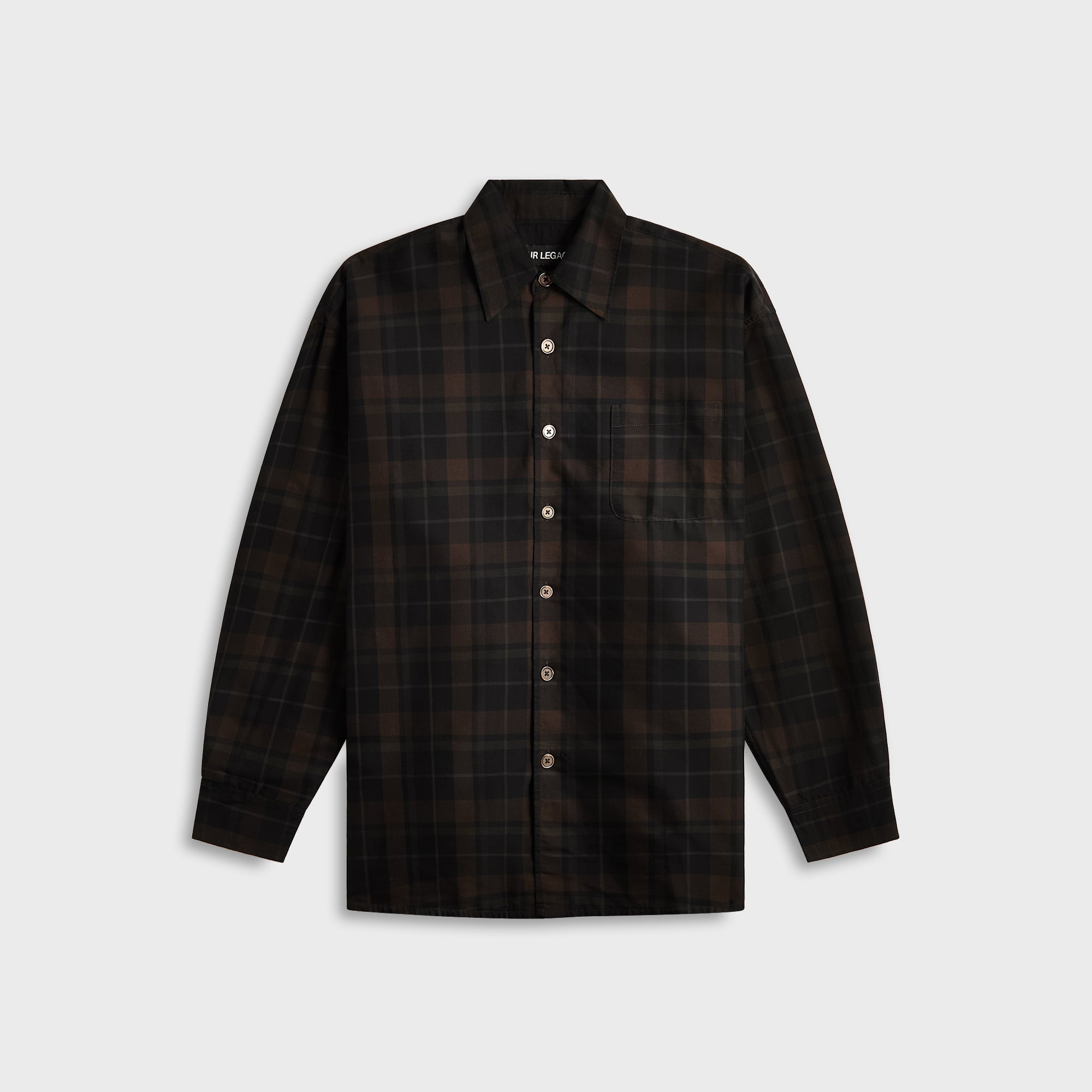 Our Legacy Borrowed Shirt - Black Sheer Shadow Check | Kith Black Sheer Shadow Check