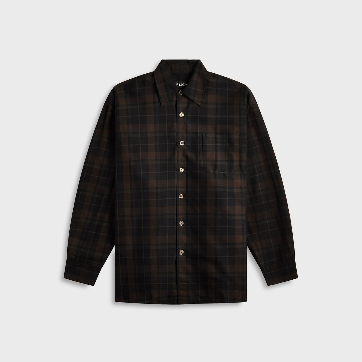 Our Legacy Borrowed Shirt - Black Sheer Shadow Check | Kith Black Sheer Shadow Check