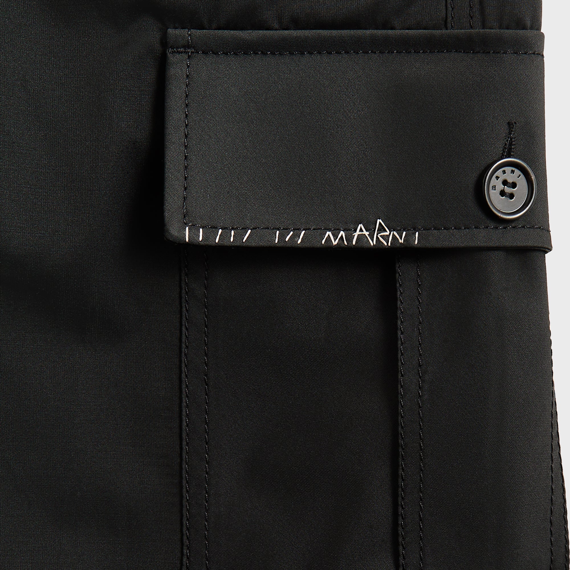 Marni Drawstring Cargo Workwear Gabardine Pant - Black | Kith Black