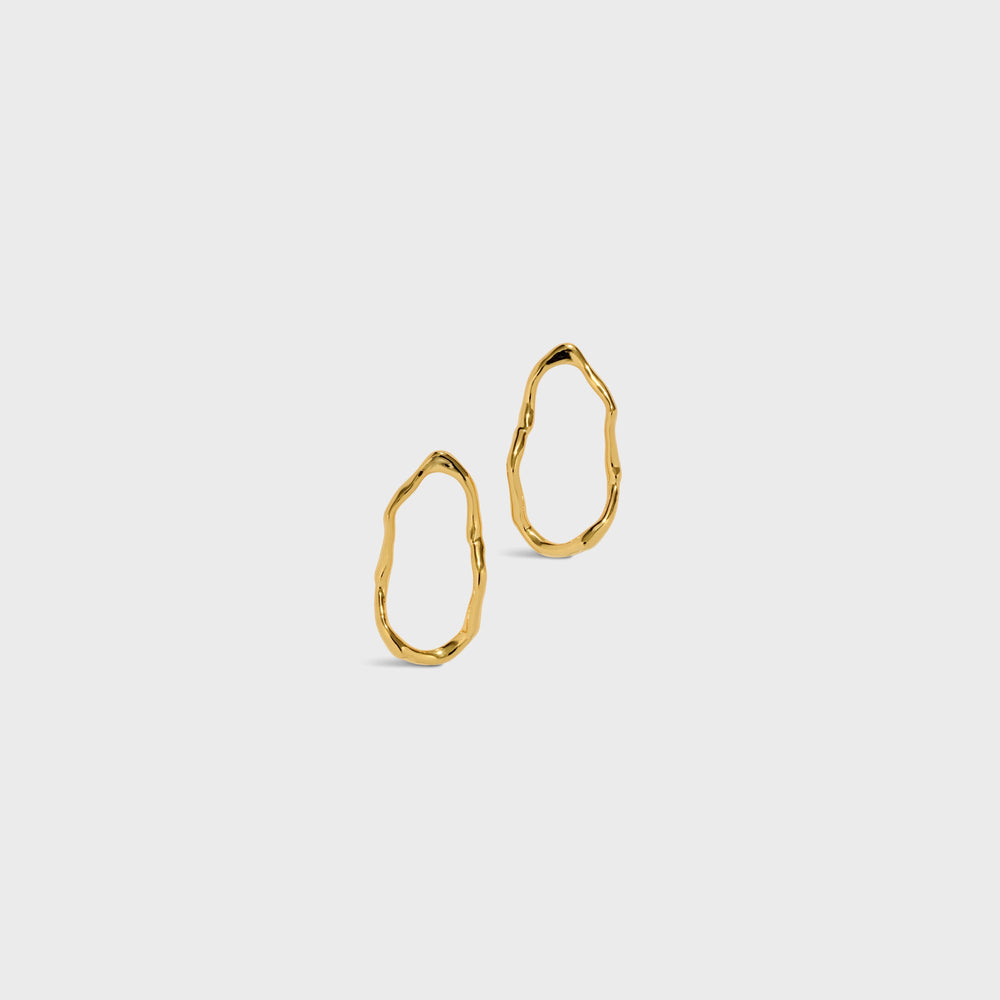 Alexis Bittar Brut Gold Open Oval Post Earring - Gold | Kith Gold