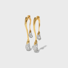 Alexis Bittar Solanales Crystal Front Back Double Drop Earring - Gold | Kith Gold
