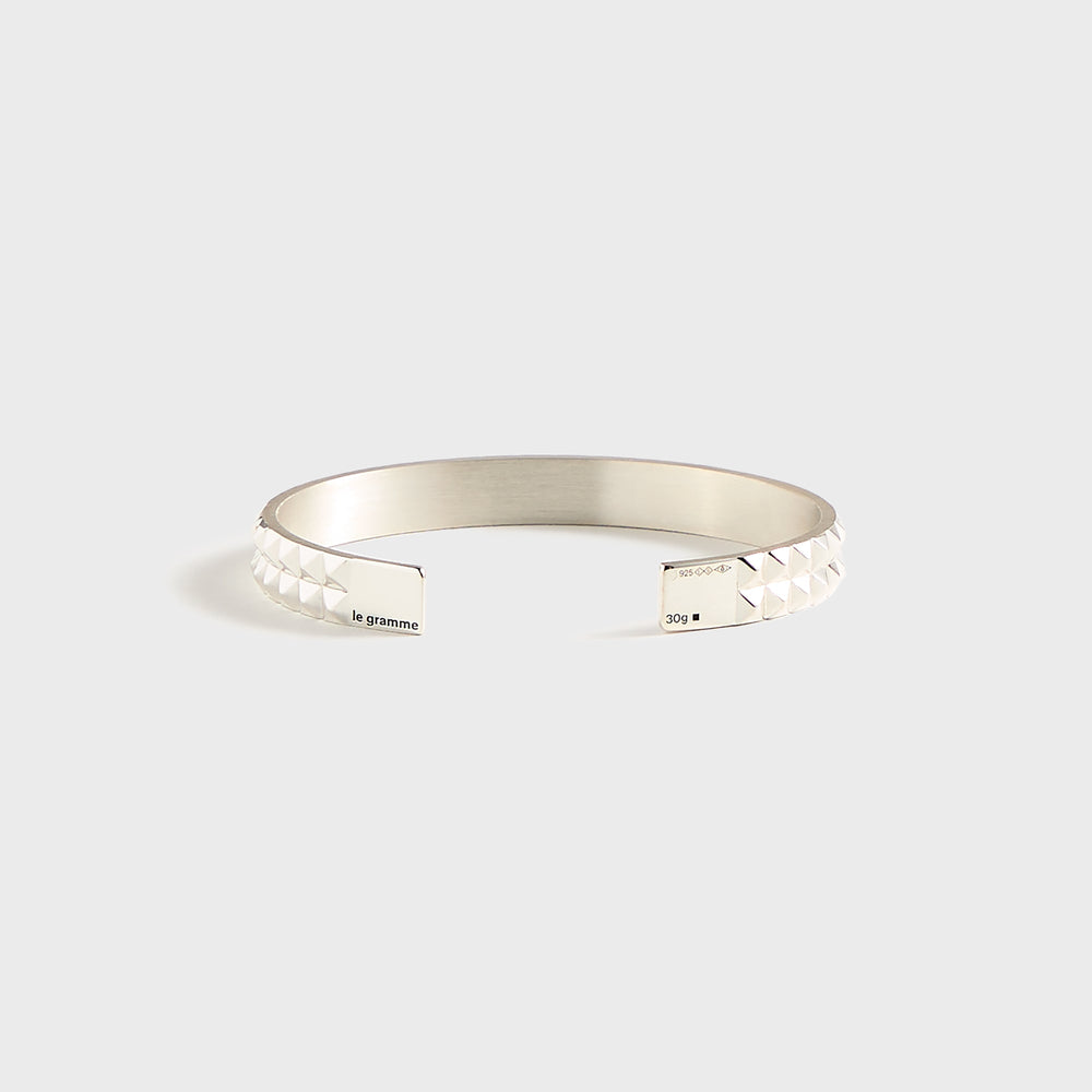 Le Gramme Bracelet Ruban GDES Pyramids - Silver | Kith Silver