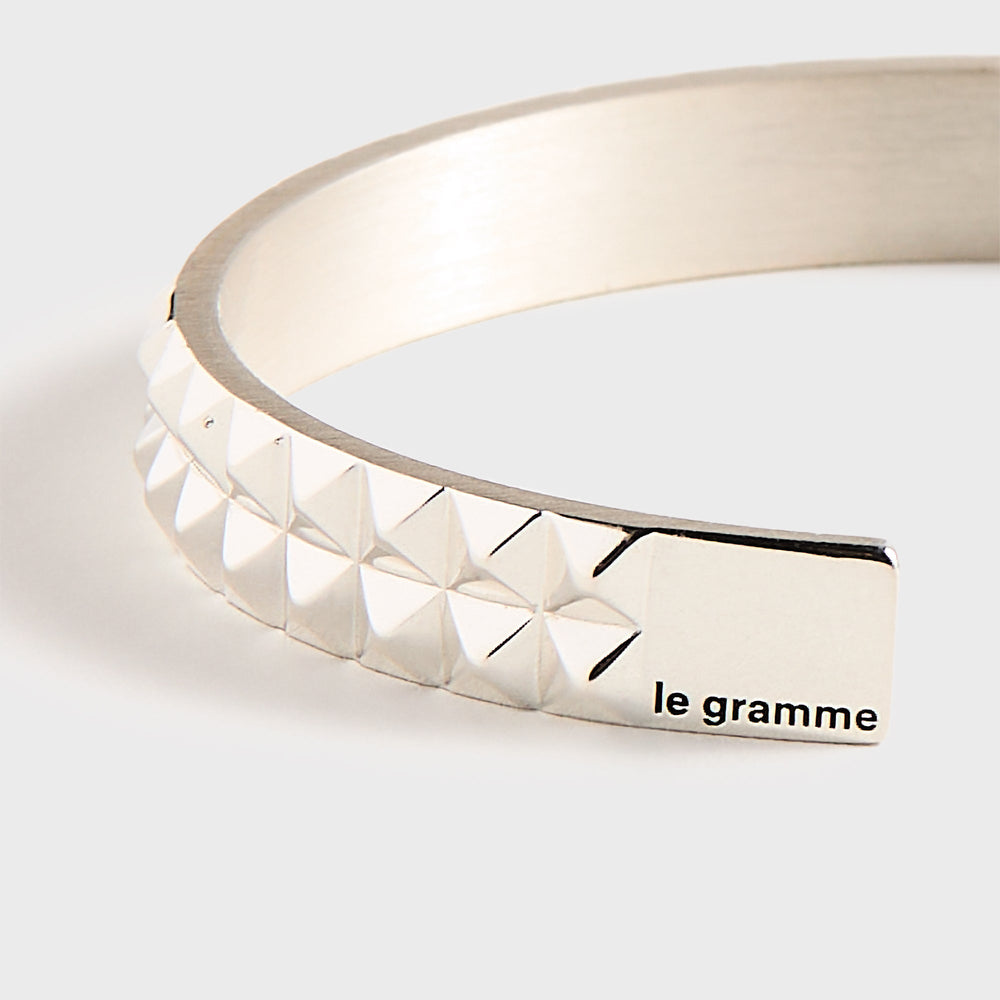 Le Gramme Bracelet Ruban GDES Pyramids - Silver | Kith Silver