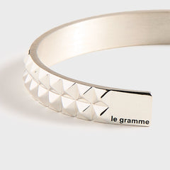 Le Gramme Bracelet Ruban GDES Pyramids - Silver | Kith Silver