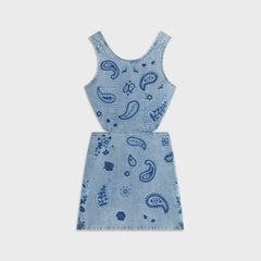 Kith Kids Floral Paisley Chambray Dress - Kent Light Wash | Kith Kent Light Wash