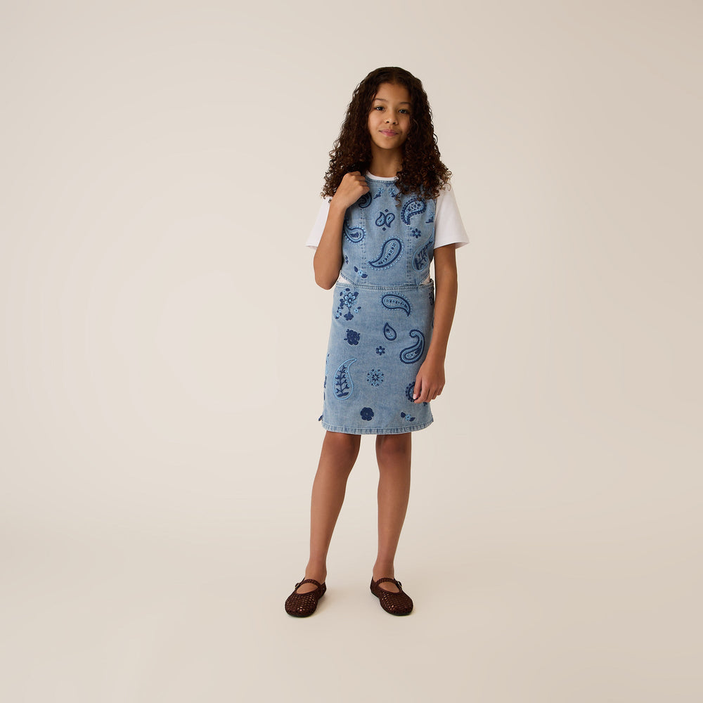 Kith Kids Floral Paisley Chambray Dress - Kent Light Wash | Kith Kent Light Wash