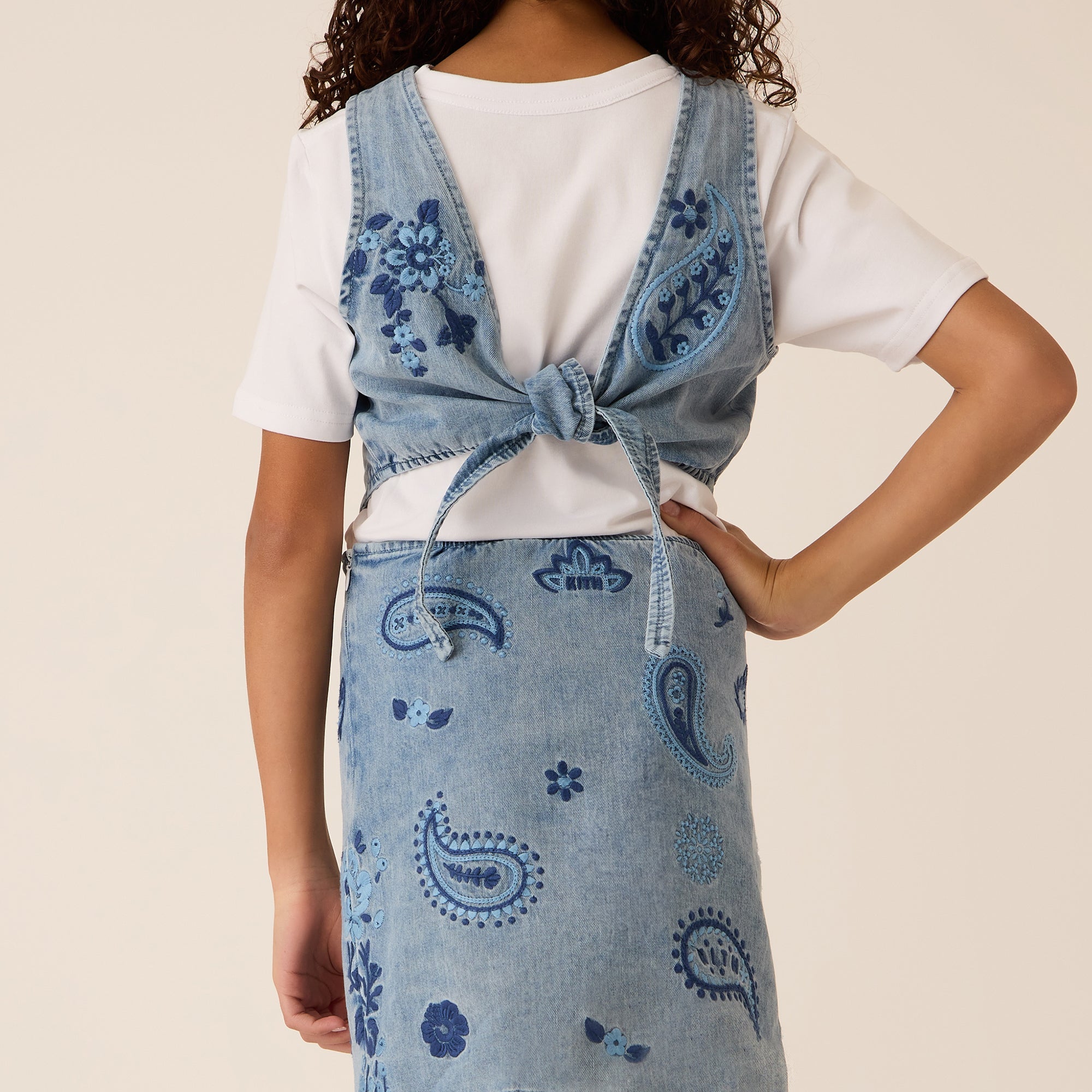 Kith Kids Floral Paisley Chambray Dress - Kent Light Wash | Kith Kent Light Wash