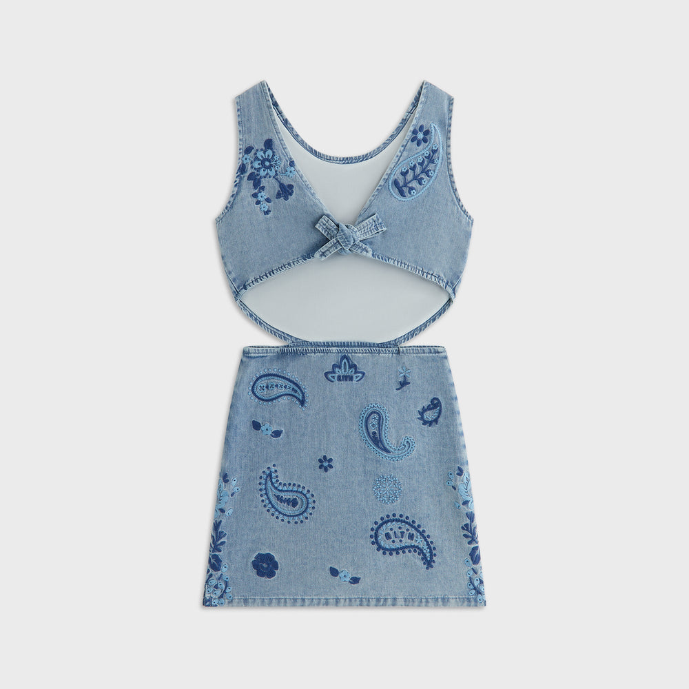 Kith Kids Floral Paisley Chambray Dress - Kent Light Wash | Kith Kent Light Wash