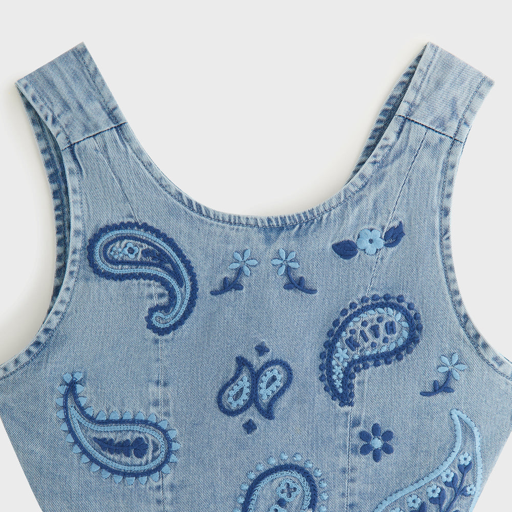 Kith Kids Floral Paisley Chambray Dress - Kent Light Wash | Kith Kent Light Wash