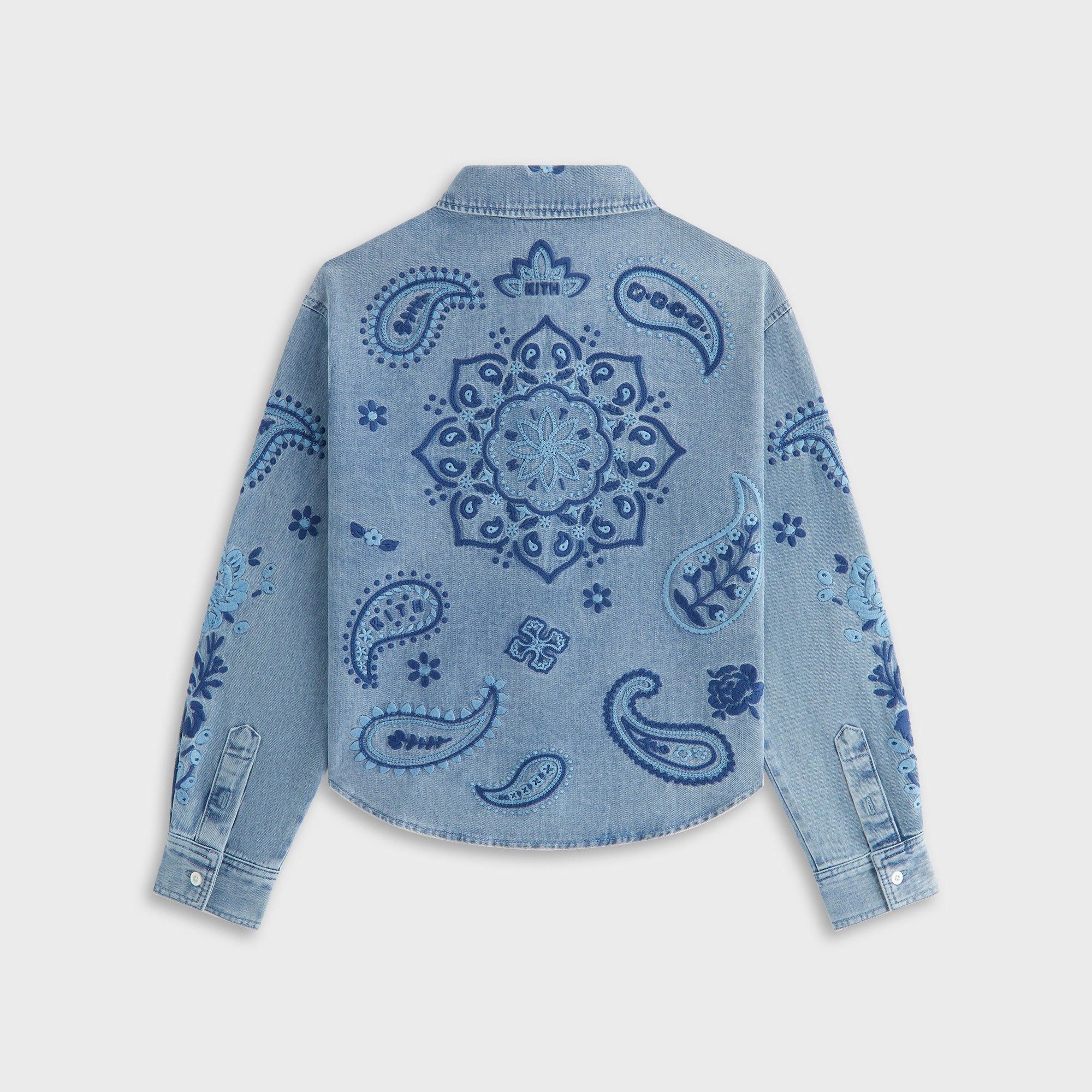 Kith Kids Floral Paisley Chambray Apollo Shirt - Kent Light Wash | Kith Kent Light Wash