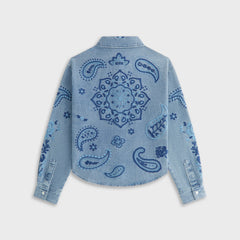 Kith Kids Floral Paisley Chambray Apollo Shirt - Kent Light Wash | Kith Kent Light Wash