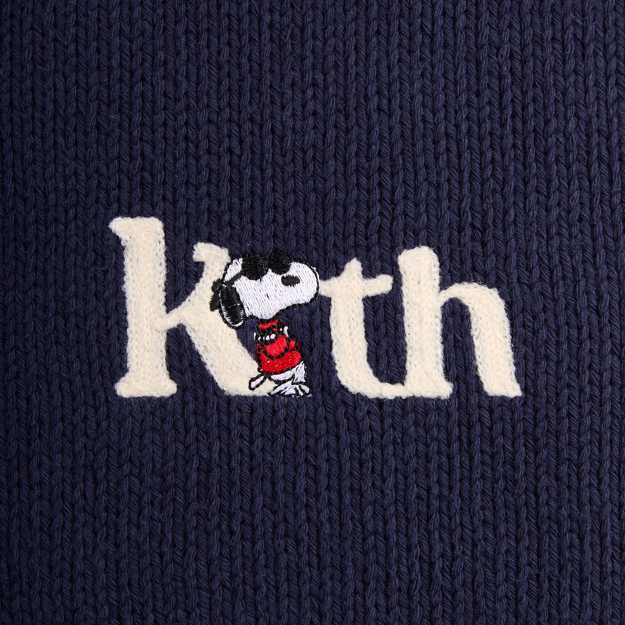 Kith for Peanuts Globe Wyona Full Zip Sweater - Nocturnal | Kith Nocturnal