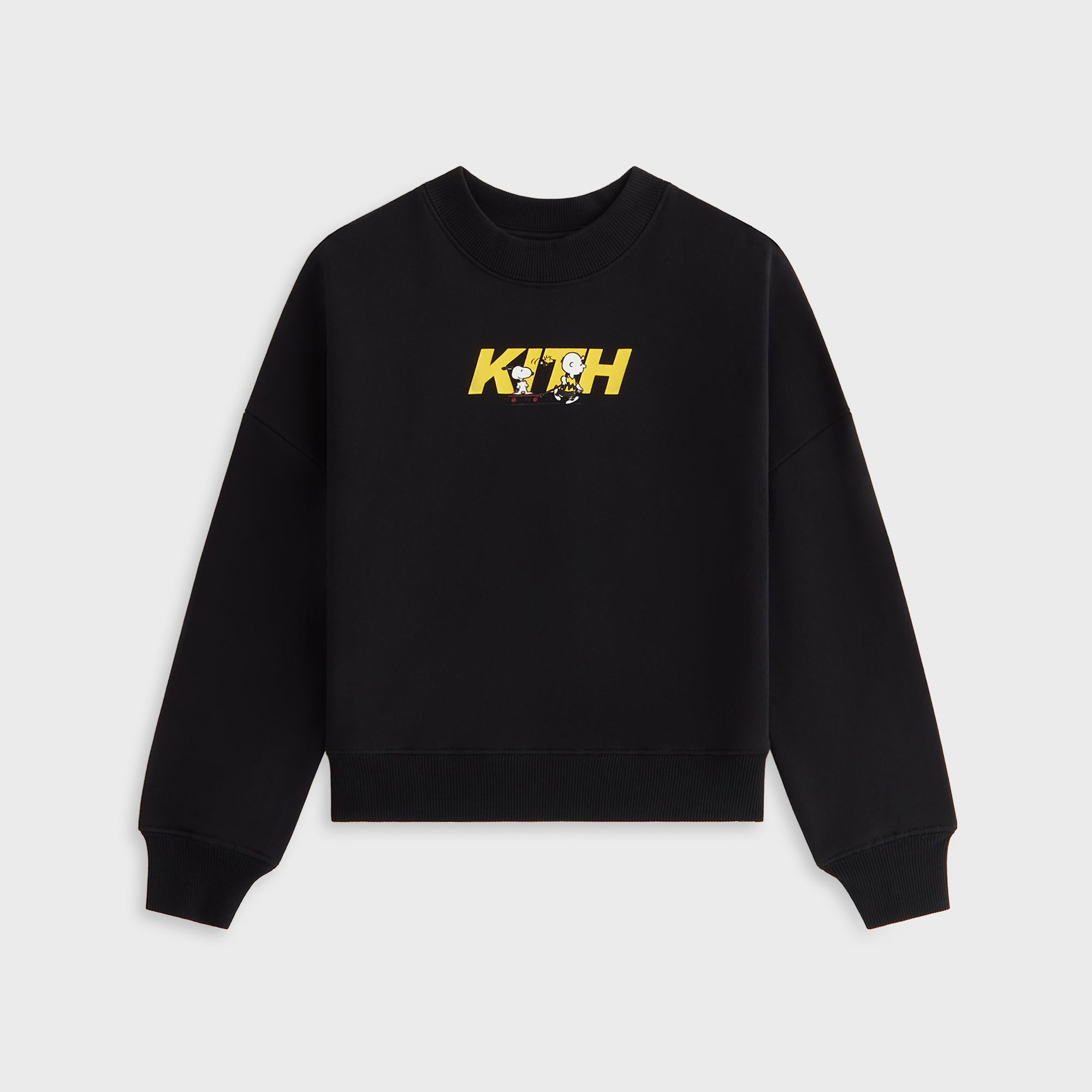 Kith Kids for Peanuts Skateboard Fast Logo Crewneck - Black | Kith Black