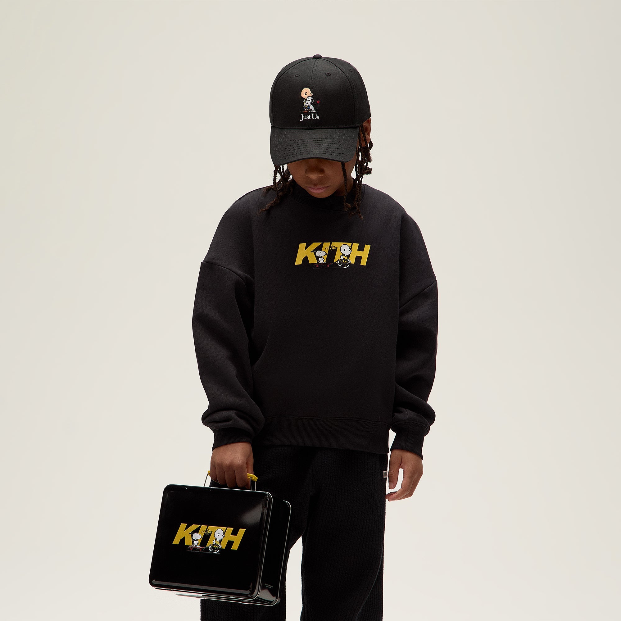 Kith Kids for Peanuts Skateboard Fast Logo Crewneck - Black | Kith Black