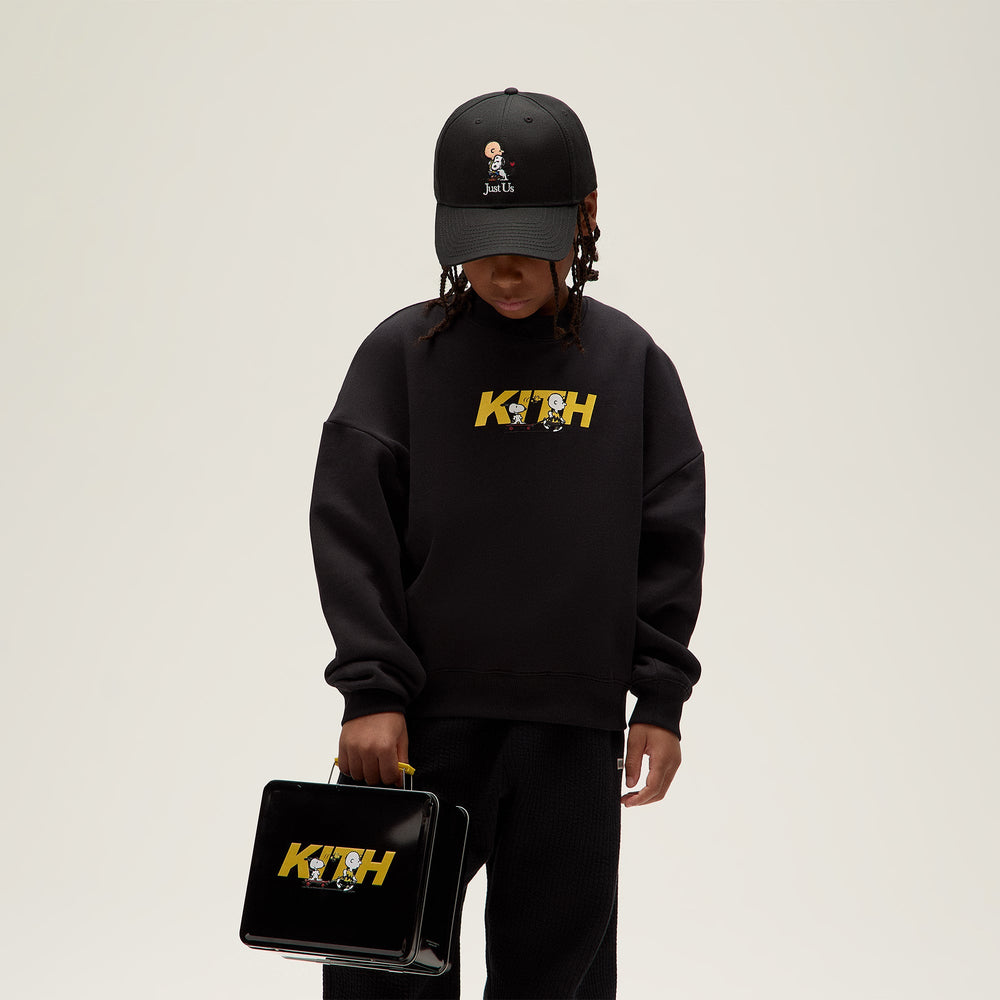 Kith Kids for Peanuts Skateboard Fast Logo Crewneck - Black | Kith Black