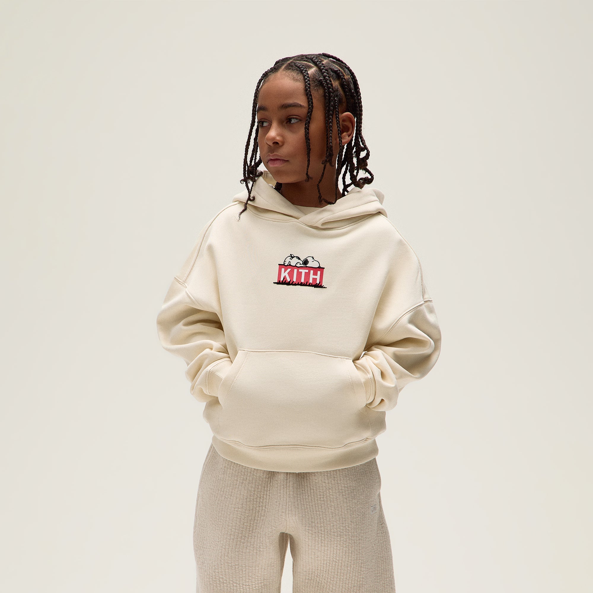 Kith Kids for Peanuts Doghouse Classic Logo Hoodie - Sandrift | Kith Sandrift