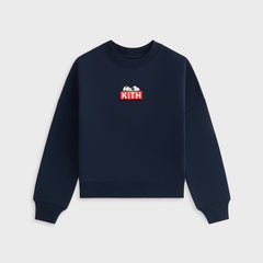 Kith Kids for Peanuts Doghouse Classic Logo Crewneck - Nocturnal | Kith Nocturnal