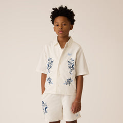 Kith Kids Novelty Embroidered Thompson Camp Short - White | Kith White