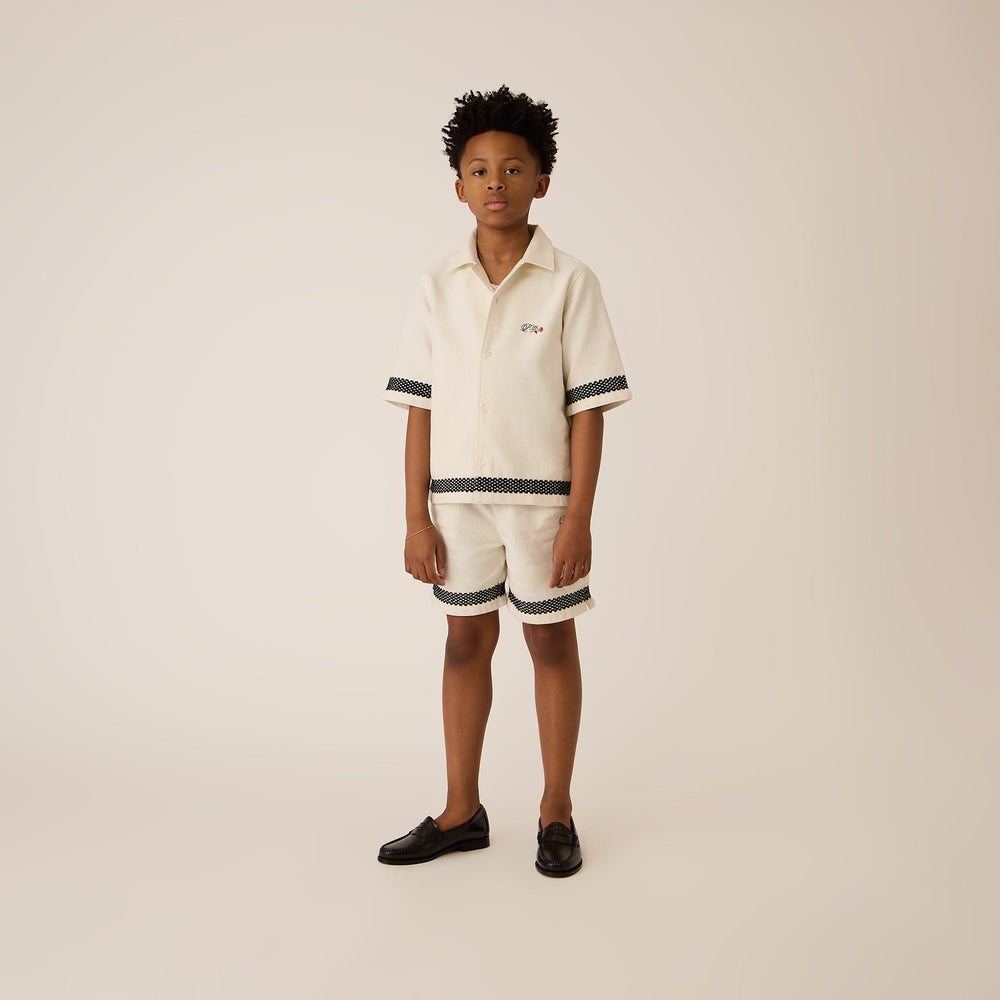Kith Kids Novelty Logo Thompson Camp Short - Sandrift | Kith Sandrift