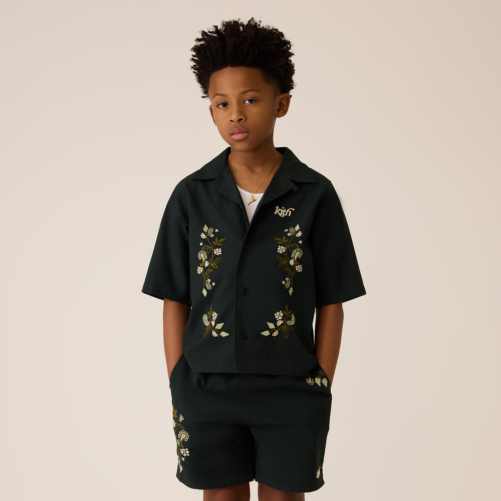 Kith Kids Novelty Thompson Camp Collar Shirt - Stadium | Kith Stadium