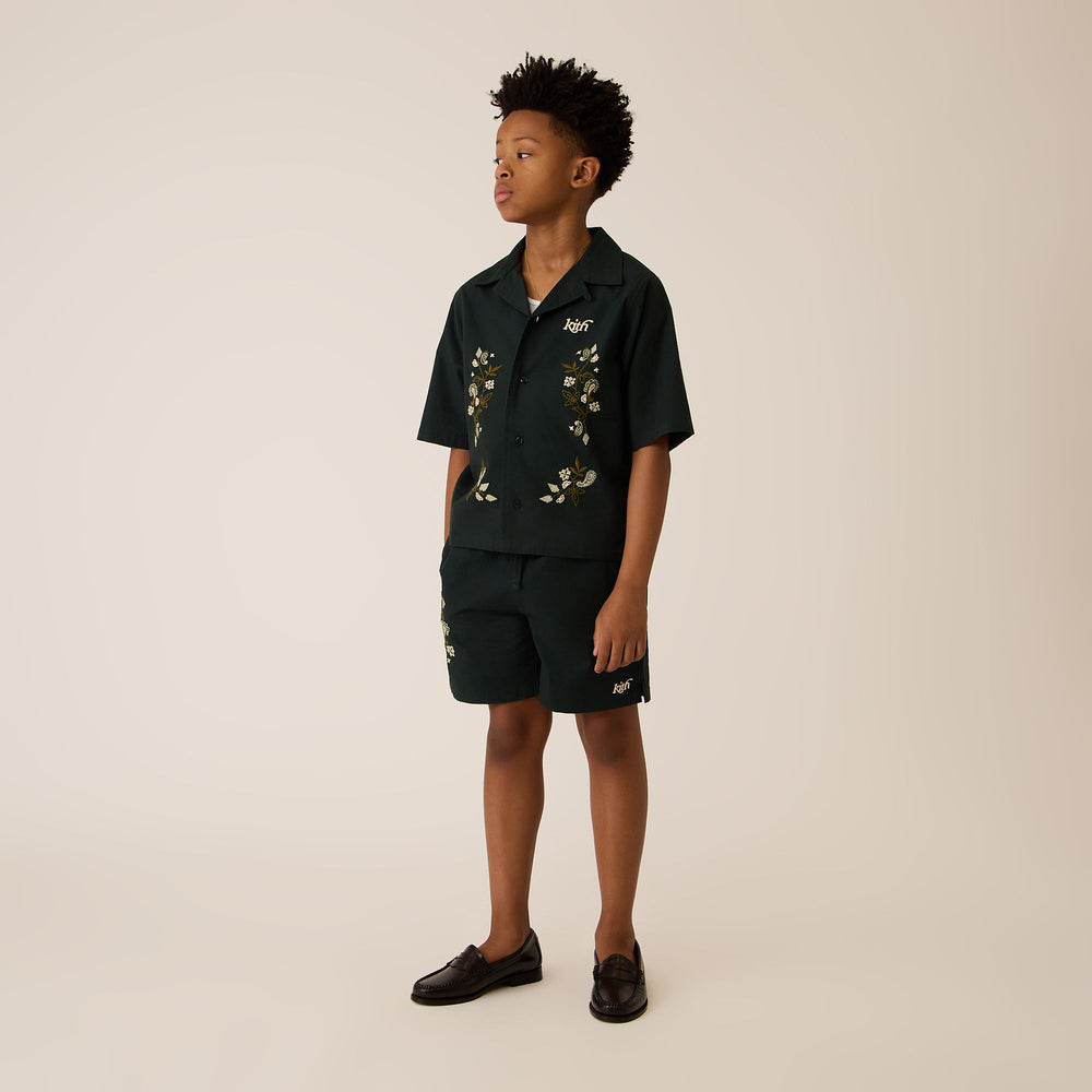 Kith Kids Novelty Thompson Camp Collar Shirt - Stadium | Kith Stadium