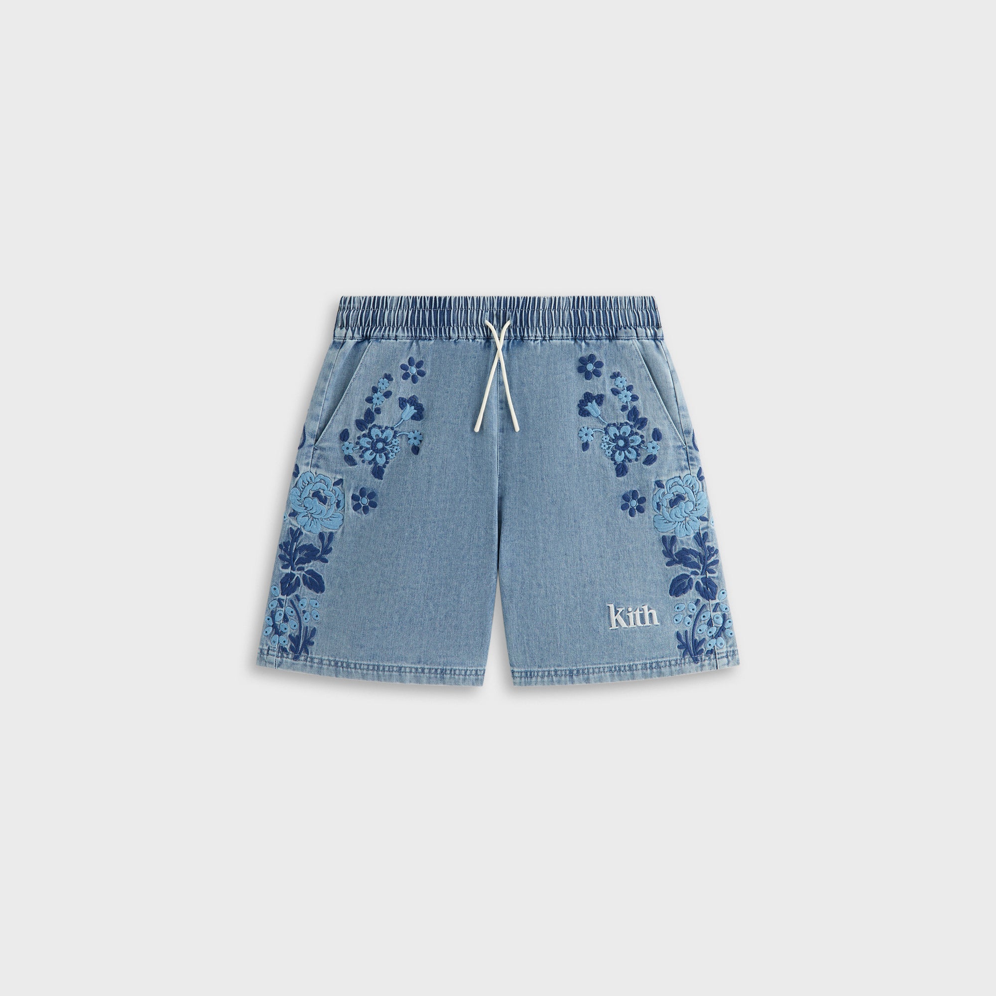 Kith Kids Floral Paisley Chambray Apollo Short - Kent Light Wash | Kith Kent Light Wash