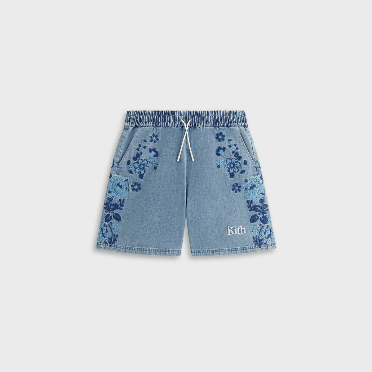 Kith Kids Floral Paisley Chambray Apollo Short - Kent Light Wash | Kith Kent Light Wash