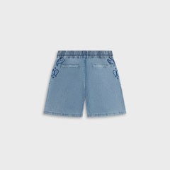 Kith Kids Floral Paisley Chambray Apollo Short - Kent Light Wash | Kith Kent Light Wash