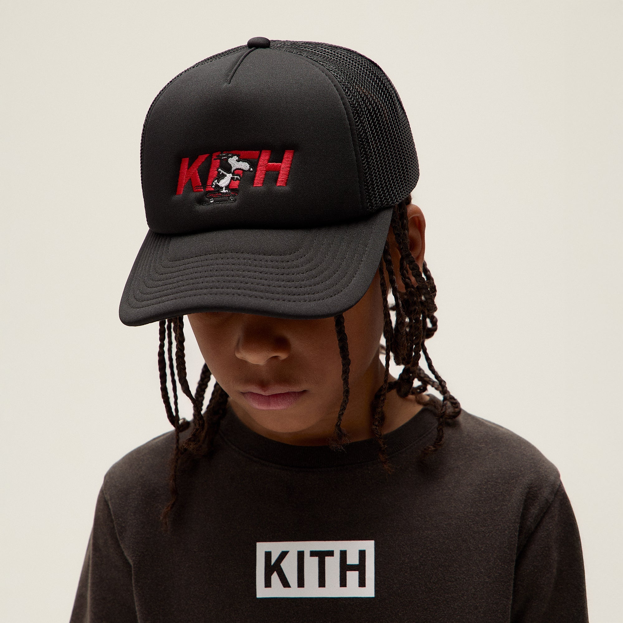 Kith Kids for Peanuts 75 Nolan Poly Foam Trucker - Black | Kith Black