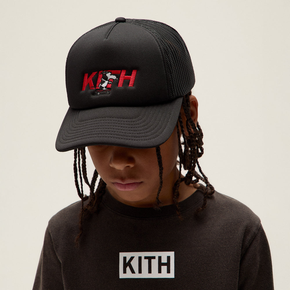 Kith Kids for Peanuts 75 Nolan Poly Foam Trucker - Black | Kith Black