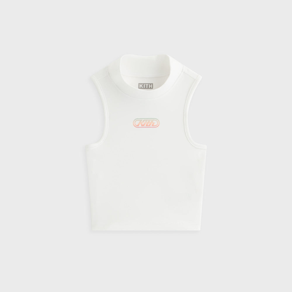 Kith Kids Jordyn Logo Mockneck Tank - White | Kith White