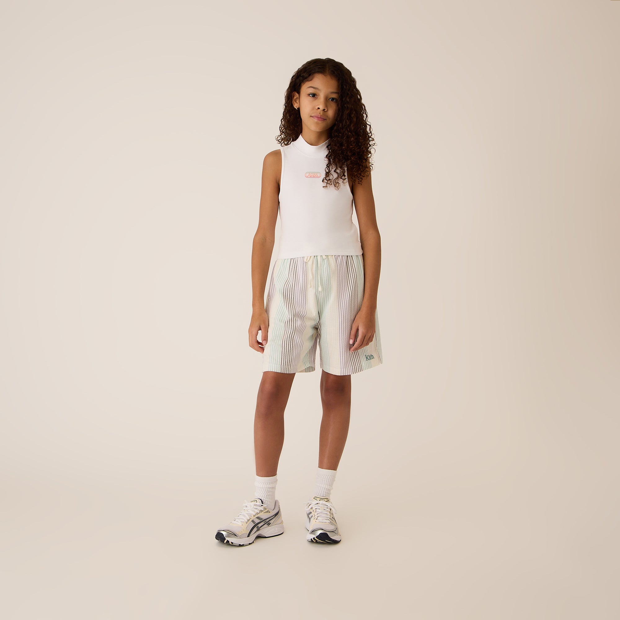 Kith Kids Jordyn Logo Mockneck Tank - White | Kith White
