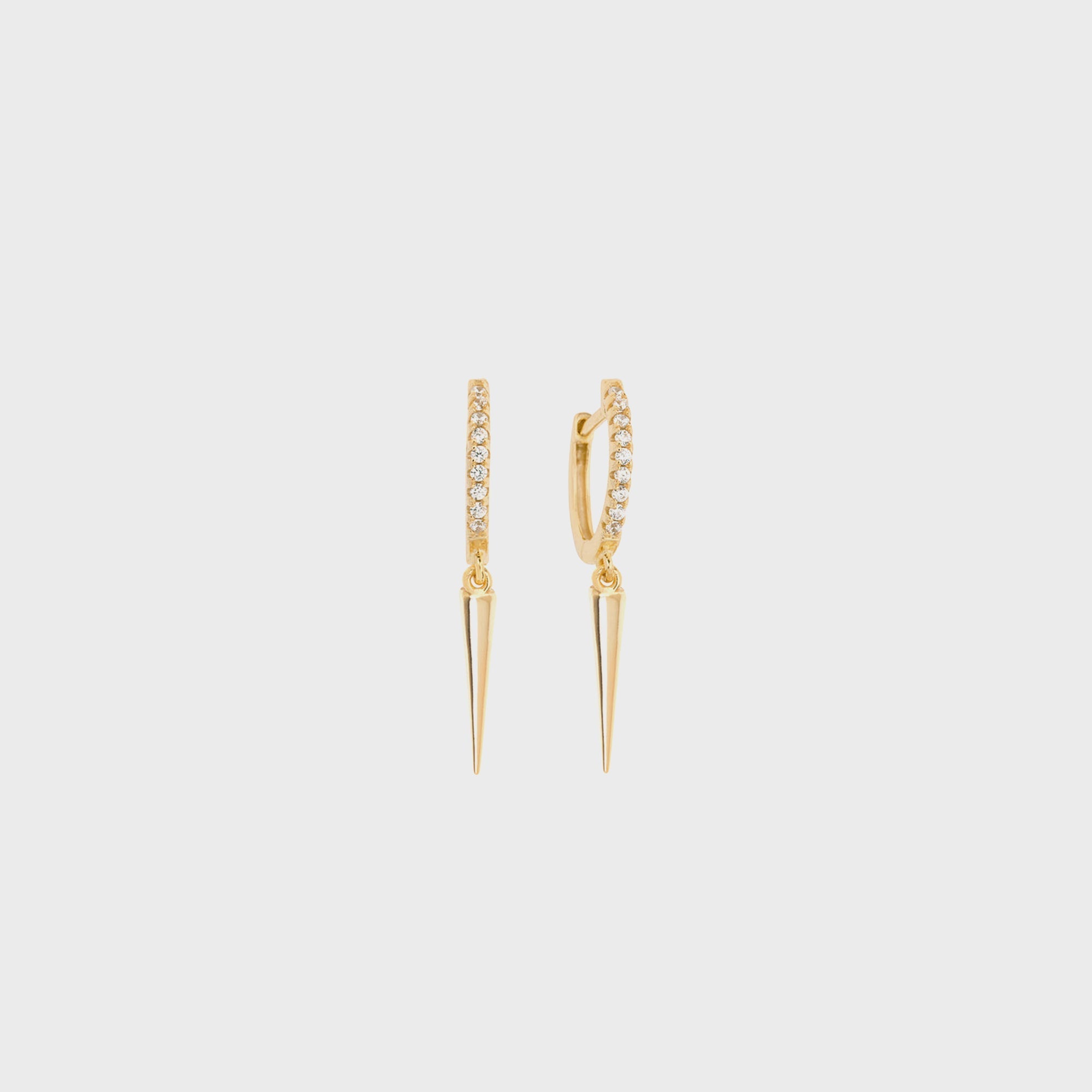 SHASHI Dagger Huggie - Yellow Gold | Kith Yellow Gold