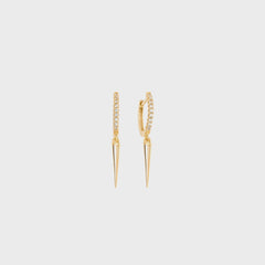 SHASHI Dagger Huggie - Yellow Gold | Kith Yellow Gold