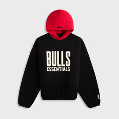 Essentials Bulls Core Fleece Pull Over Hoodie - Black / Red | Kith Black / Red
